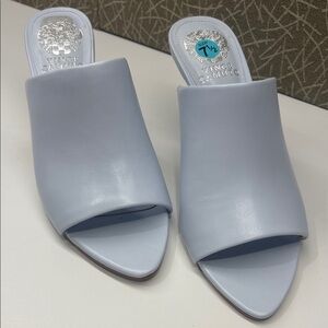 NEW. Vince Camuto Women's Soft Blue Mules